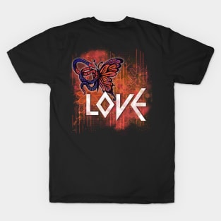 Love Girly Gothic Fairy Grunge Design T-Shirt